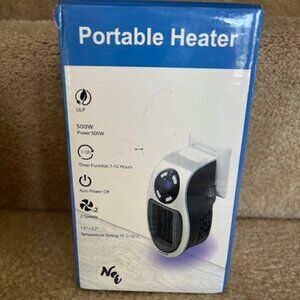 Wall Space Outlet Heater with Thermostat & Remote, new in box